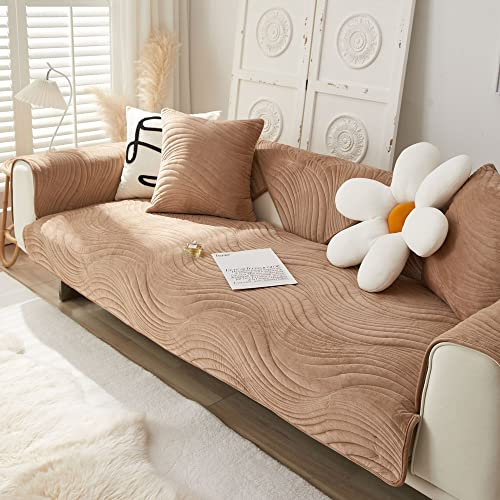 WYJHNLBEDC Sofa/Couch überzug, Sofabezug L Form/U Form/Ecksofa 3/2/1 Sitzer, Sofa überwurfdecke, Super Samt Sofaschoner Decken, Sofaschutz Decke Hund Kratzschutz Katze, 90x210cm