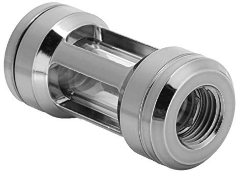 Lazmin112 Computer-Wasserkühlungsfilter, G1 / 4-Gewinde Computerkühlerfilter Anschluss für Computer-Flüssigkeitskühlungs-Kühlersystem (Silber)