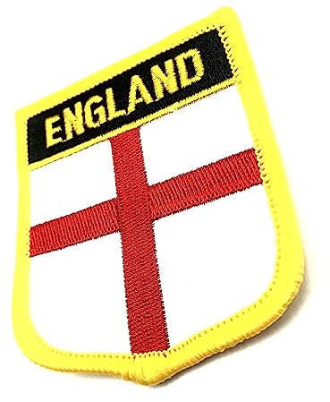 England St Georges Cross English Flag Iron On Embroidered Fabric Sew On Patch Pack of 1