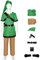 7 Pcs Anime The Legend of Zelda: Skyward Schwert Cosplay Für Link Outfit Halloween Kostüm Party Uniform (Link,XXL)