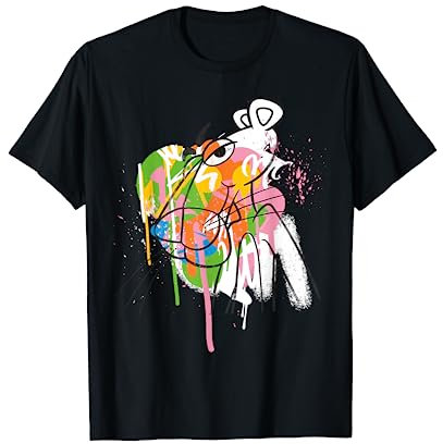 Pantera Rosa Graffiti Linea Nero Art Maglietta