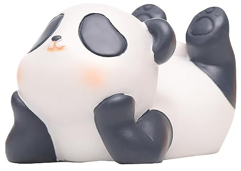 JARPSIRY Support de téléphone en forme d'animal mignon pour bureau, figurine de dessin animé en résine universel pour smartphones et tablettes (panda)