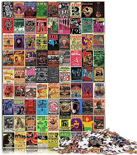SIBREA Vintage Collage 1000 Piece Wooden Jigsaw Puzzle, 50x75cm, Unisex, 12 Years and Up