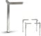 AKB Hardware Set of 4 Modern Square Metal Tube Furniture Legs - Sleek Metal Design, Durable and Stylish (11-3/4H Brushed Nickel)