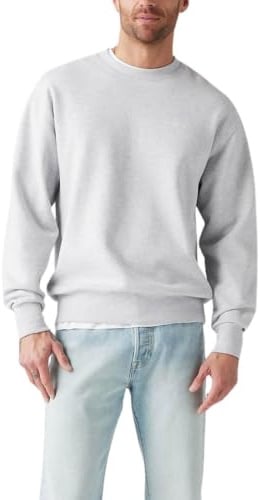 Levi's Herren Authentic Crew Sweatshirt, Light Gray Htr Bros Bc03,M
