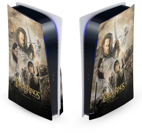 Head Case Designs Officially Licensed The Lord Of The Rings The Return Of The King Main Characters Posters Vinyl Faceplate Gaming Skin Decal Compatible With Sony PlayStation 5 PS5 Disc Edition Console