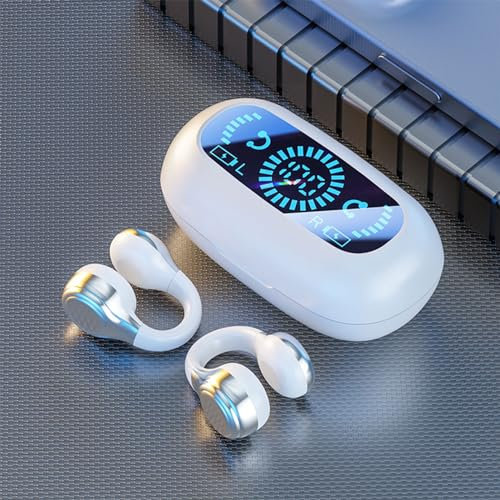 Wireless Ear Clip Bone Conduction Headphones, Bluetooth 5.3 Bone Conduction Head Set, Mini Cycling Running Workout Painless Wearing Earring Earphone Warehouse Clearance Prime Of Day Deals Today