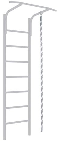 JEFLEX - Klettertau für Kinder - Robustes Outdoor-Seil für Spielplatz, Garten & Kinderzimmer/Kinder Kletterseil fördert Fitness & Geschicklichkeit/belastbar bis 65 kg, einfache Montage (weiß/grau)