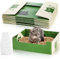 SOUJOY 8 Pcs Disposable Litter Boxes for Cats, Travel Litter Box with Scoop, Double Layer Waterproof Litter Tray for Cats Small Pets, 14.8 x 11.6 x 4.7inch