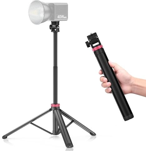 VIJIM MT-79 Extendable Photography Stand, 81 Portable Adjustable Light Tripod with 1/4 Screw, 360° Ball Head Camera Phone Tripod for Continute Output Lighting, Strobe, Webcams, Cameras