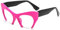 LVTFCO Mode Retro Halbrahmen Cat Eye Damen Brillengestell Linse Herren Brillengestell, weiß schwarz, Einheitsgröße