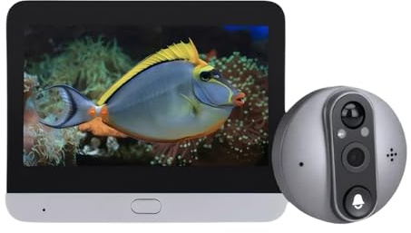 Guangcailun Convenient Two-Way Talk Feature On Ring Doorbell Camera Smart Home Wireless Video Doorbell Camera Door Bell Camera, Silver