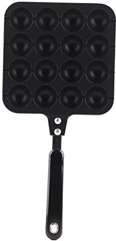Kuuleyn Takoyaki-Grillpfanne, 16 Löcher, Oktopus-Fleischbällchen-Pfanne, Aluminiumlegierung, Takoyaki-Backen, antihaftbeschichtete Grillpfanne, vorgewürztes Kochgeschirr aus