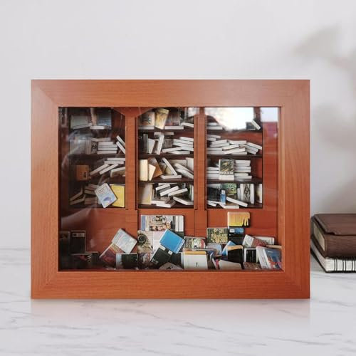 Bücherregal „Angst“ – Schütteln Sie Ihre Angst Ab | Miniatur-Bücherregal Aus Holz | Schüttel-Bücherregal, Miniatur-Bücherbibliothek | Kleines Bücherregal-Ornament, Geschenke Für Buchliebhaber