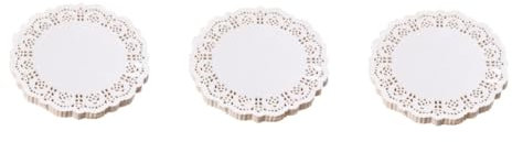 Amosfun 300 Stk Runde Tortenunterlage Spitzendeckchen Papier Backpapier Aus Pergament Lebensmittelverpackungspapier Spitzendeckchen Aus Papier Kuchendeckchen Kuchen Papierauflage Weiß