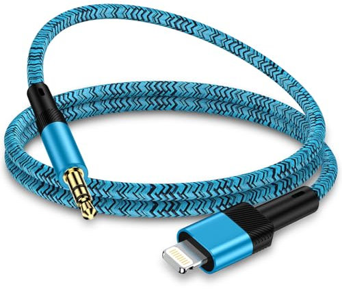 Aux iPhone Kabel iPhone Klinke Adapter 1M iPhone Adapter,Aux Kabel Mit iPhoneLightning auf 3.5mm Klinke Audio Kopfhörer Adapter für iPhone14 Pro Max 14 13 Pro Max 13 Pro 12 11 XS Max XR X 8