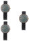 LIFKOME 3 Pièces Montre en Bois Montres pour Femmes Montres Femme Montres rétro Femme Montres Montre Vintage Montre Minimaliste Montres Anciennes Montre Femme Montre-Bracelet Black