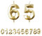 FUZVOL Birthday Cake Candles, Gold Number 65 Candle,Cake Topper Decorations