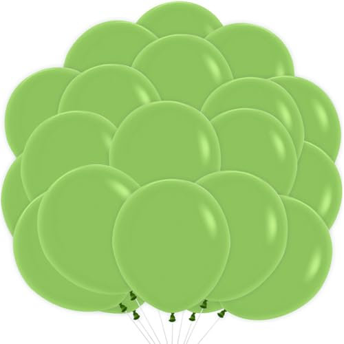 KOBOKO Luftballons Grün, 20 Stk 10 Zoll Olivgrün Ballon Geburtstag, Ballons Grün Hochzeit Deko, Geburtstagsdeko Grün Luftballon, Salbeigrün Latex Helium Luftallon für Baby Shower Dschungel Party Deko