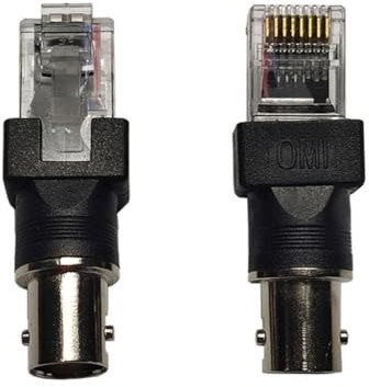 Adaptador BNC a RJ45 BNC hembra a RJ45 macho coaxiales coaxiales acopladores conectores adaptadores para probador de línea