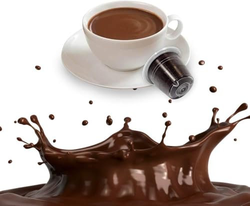KICKKICK 50 Capsules Compatibles avec Nespresso Chocolat MADE IN ITALY Chocolat Chaud pour machine à café