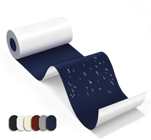 Skystuff Zelt Reparaturset & Flicken selbstklebend Stoff aus Nylon,7.6x200CM wasserdichte Reparaturflicken für Daunenjacke, Reparaturband für Zelt, Isomatte, kälte- & hitzebeständig, Marineblau