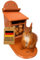 Eichhörnchen Futterhaus Braun – Wetterfest & Stabil mit Kunststoffscheibe, Belüftetem Futterreservoir & Rutschfester Sitzfläche – Sicher & Langlebig für Garten & Balkon (Braun)