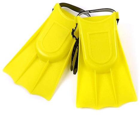 Palmes de Natation réglables pour Enfants, plongée en apnée, plongée en Piscine (Jaune)