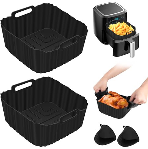 UTOCLEC Air Fryer Accessoires, Moule Silicone Air Fryer, Accessoires Air Fryer Philips(HD9252, HD9255, HD9200), Réutilisable au Lieu du Cuisson Aair Fryer Accessoire