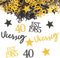 MEJOSER 150 Stück 40 Geburtstag Männer Frauen Deko Konfetti Streudeko Tischdeko 40. Geburtstag Mann Glitzer Schwarz Gold 1985 Deko Geburtstagsdeko 40er Geschenke (40)