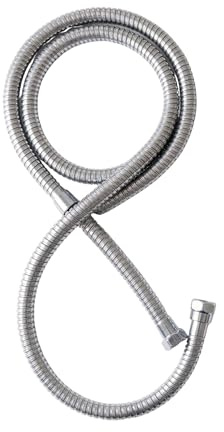 Tubo doccia flessibile 170-220 cm Estendibile | Flessibile doccia con doppia aggraffatura Femmina Femmina 1/2 X 1/2 | Acciaio Inox | Kit completo facile installazione