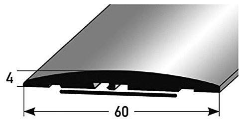 **TOPSELLER** Übergangsprofil / Übergangsschiene / 58 mm, Typ: 08 (Aluminium eloxiert, selbstklebend), Farbe: SILBER