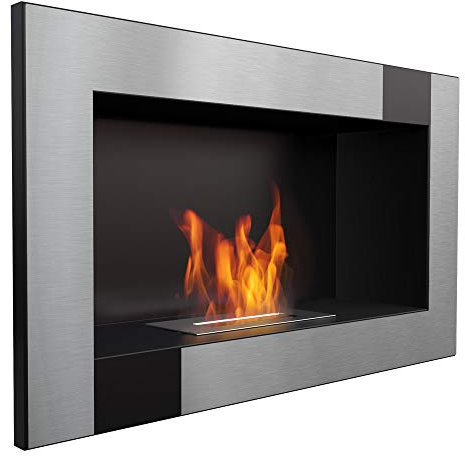 KRATKI Biokamin Dekorativ-Wandkamin Golf schwarz Qube 374mm x 648mm TÜV - Rheinland geprüft