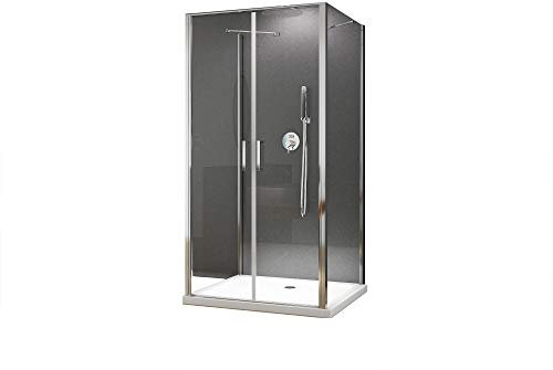BuyLando.Shop [Typ-Nora´s] U Form Duschkabine - Dusche - ESG - Variationen (90x75x195cm + Duschwanne)
