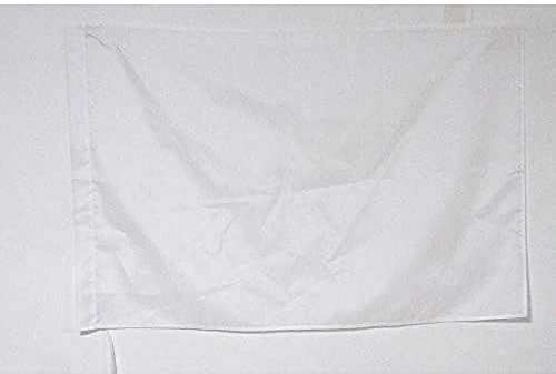 AZ FLAG Bandera DE Carrera Blanco 90x60cm para Palo - Bandera VEHÍCULO Lento EN Pista 60 x 90 cm