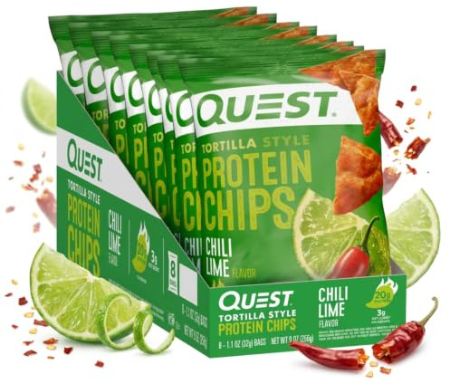 Quest Nutrition Protein Tortilla Chips (8x32g) Chili Lime - Functional Food - Protein Snacks