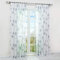 HongYa 1 Stück Transparenter Vorhang Voile Gardine Schal mit Kräuselband Fensterschal H/B 245/140 cm Pusteblumen Muster