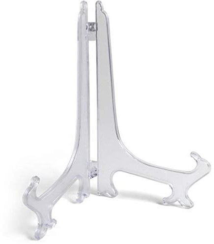 iGadgitz Home U7008 - Petit Chevalet de Table Porte Plat Pliable Support Photo Porte Assiette Décoratif - Petit/Moyen/Grand - Clair - Moyen (1 Pièce)