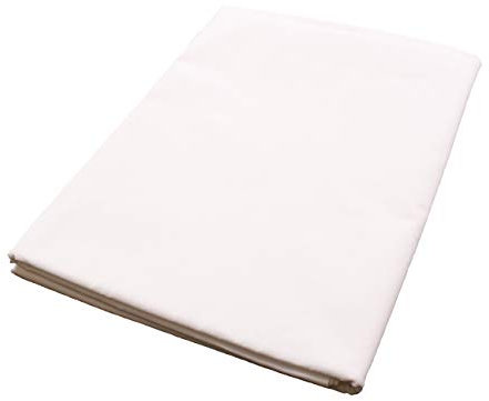 Bettlaken 240x290 cm Weiß Baumwolle Linon – Laken Betttuch Leintuch ohne Gummizug, Kochfest & strapazierfähig