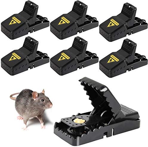 Aoligei Mausefalle, 6 Stück Profi-MäUsefalle, Leistungsstark, einfach zu bedienen, effizient, schnell tötend, Wiederverwendbar In Haus Und Garten(Modell 1)