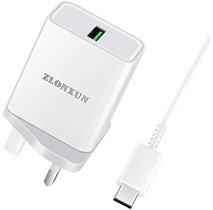 ZLONXUN Fast Charger Plug and 1.5M Cable Compatible for Samsung Galaxy Tab S7
