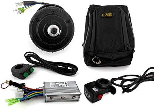 4 Zoll 24V 36V 200W Motor Wheel Kit für DIY Kickscooter Thumb Throttle mit Power Button Switch LED-Anzeigeleuchten(36V 200W kit)