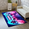 Teppich Schlafzimmer Modern Gamer 3D Controller Teenager Kind Junge Wohnzimmer Teppich rutschfeste Graffiti Spielkonsole Dekoration Carpets Schwarz Lila Flanell Teppiche