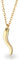 inSCINTILLE Halskette Damen Edelstahl Glückshorn mit verstellbarer Kette (Gold)
