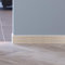 Porte Italiane, Zoccolino Battiscopa Passacavi in HDF, Resistente all'Acqua, Ideale per Pavimenti in Laminato, Ceramica e Resina, Prezzo/Quantità al Metro Lineare, Misura 12x90 mm, Rovere Sbiancato