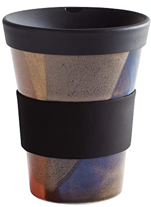 KAHLA 23H214A44028W cupit Becher 0,35 l pure black + colours of nature To Go Becher aus Porzellan