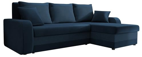 Mirjan24 Ecksofa Kristofer Lux, Eckcouch Couch! mit Schlaffunktion, Zwei Bettkasten, Farbauswahl, Wohnlandschaft! Bettfunktion! Design L-Form Sofa! Seite Universal! (Kronos 09 + Uttario Velvet 2967)