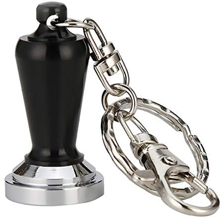 Premium, Stainless Steel Coffee Tamper Keyring Keychain Coffee Accessory 4 Colors - Black, other gemstones