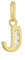 NKlaus Buchstabe J Kettenanhänger klein 585 Gelb Gold 14 Karat 10x6mm Alphabet Zirkonia weiß 13363
