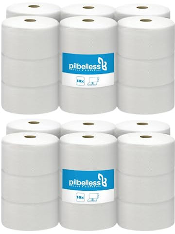 Lot de 36 Rouleaux de Papier Toilette Jumbo | Papier Toilette 2-Plis, 100m/Rouleau